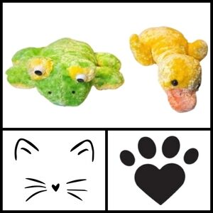 Quacking Duck and Frog Cat Stuffed Toy (1-Each)